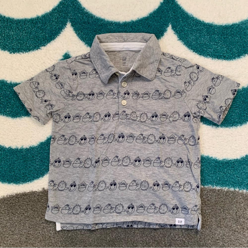 BabyGap Easter Egg Polo (Gray) Size 4T